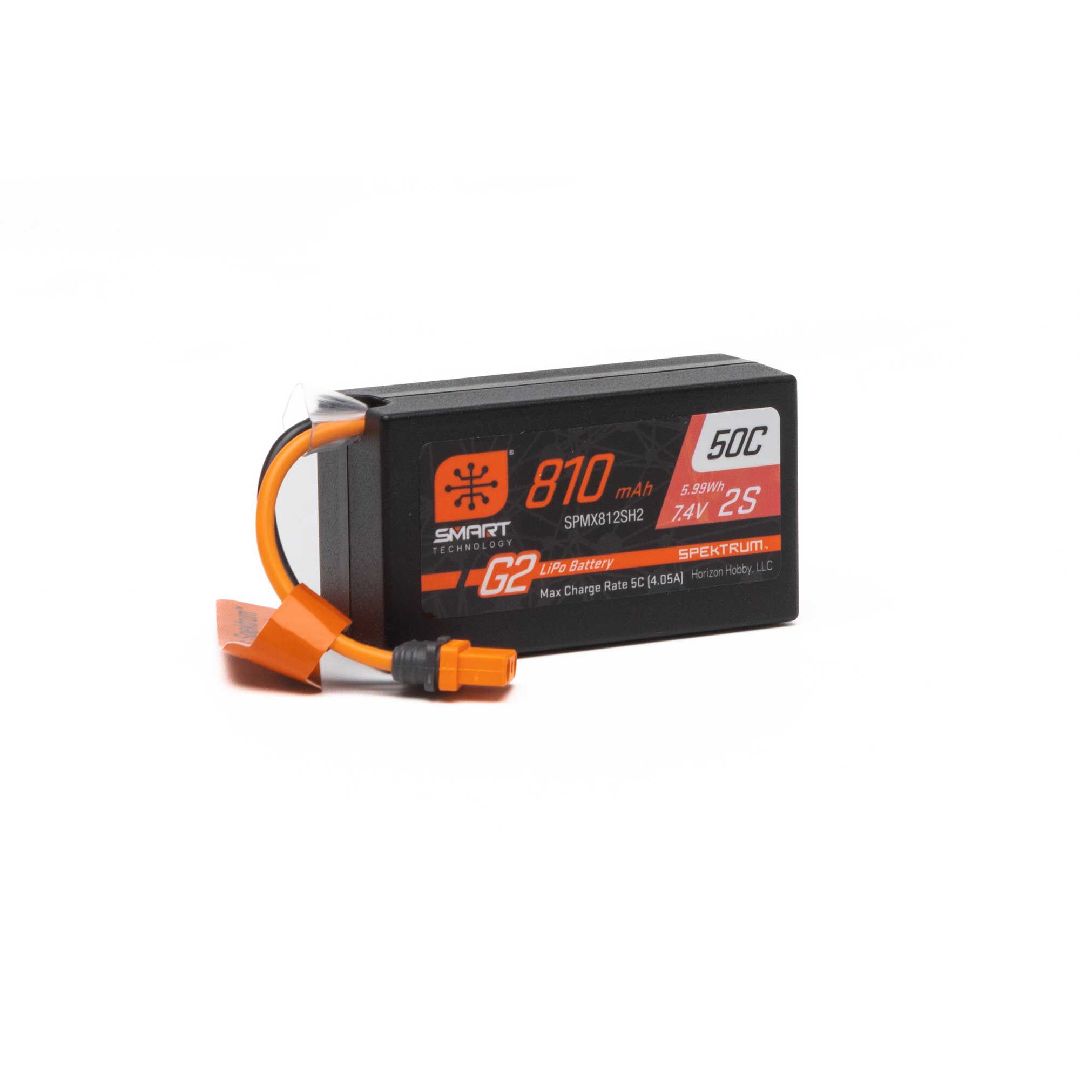 Spektrum G2 810mAh 2S 7.4V Smart G2 50C LiPo; IC2 | Impulse Games and Hobbies