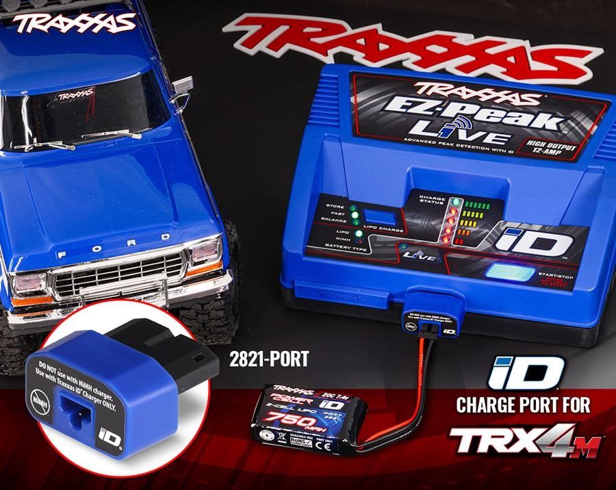Traxxas ID Charger Port for TRX-4M Battery, 2-amp | Impulse Games and Hobbies