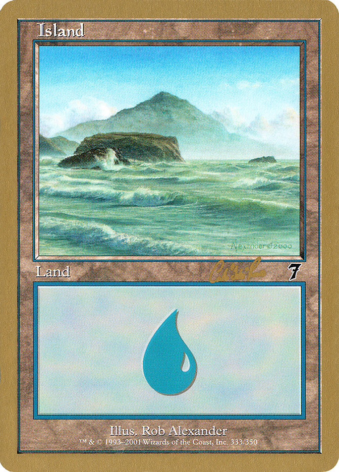 Island (cr333) (Carlos Romao) [World Championship Decks 2002] | Impulse Games and Hobbies