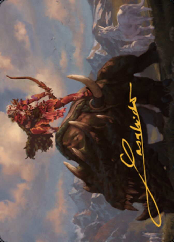 Meria's Outrider Art Card (Gold-Stamped Signature) [Dominaria United Art Series] | Impulse Games and Hobbies