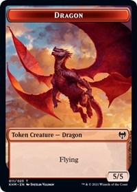 Dragon // Thopter Double-sided Token [Kaldheim Commander Tokens] | Impulse Games and Hobbies