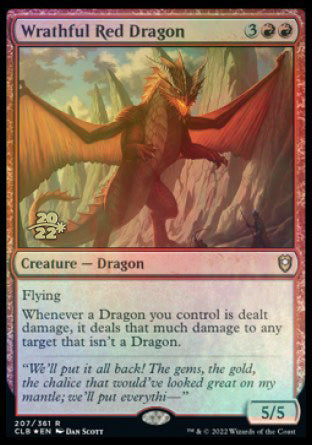 Wrathful Red Dragon [Commander Legends: Battle for Baldur's Gate Prerelease Promos] | Impulse Games and Hobbies