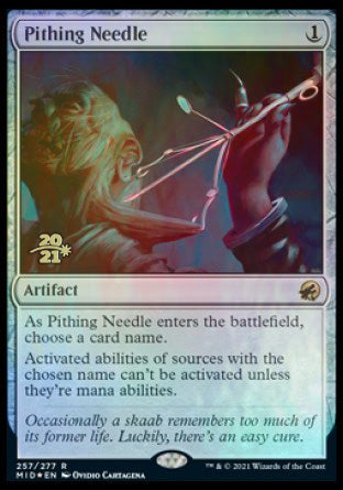 Pithing Needle [Innistrad: Midnight Hunt Prerelease Promos] | Impulse Games and Hobbies