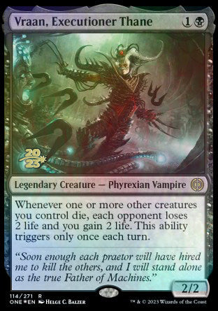 Vraan, Executioner Thane [Phyrexia: All Will Be One Prerelease Promos] | Impulse Games and Hobbies