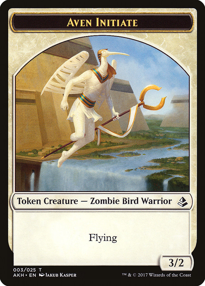 Aven Initiate Token [Amonkhet Tokens] | Impulse Games and Hobbies