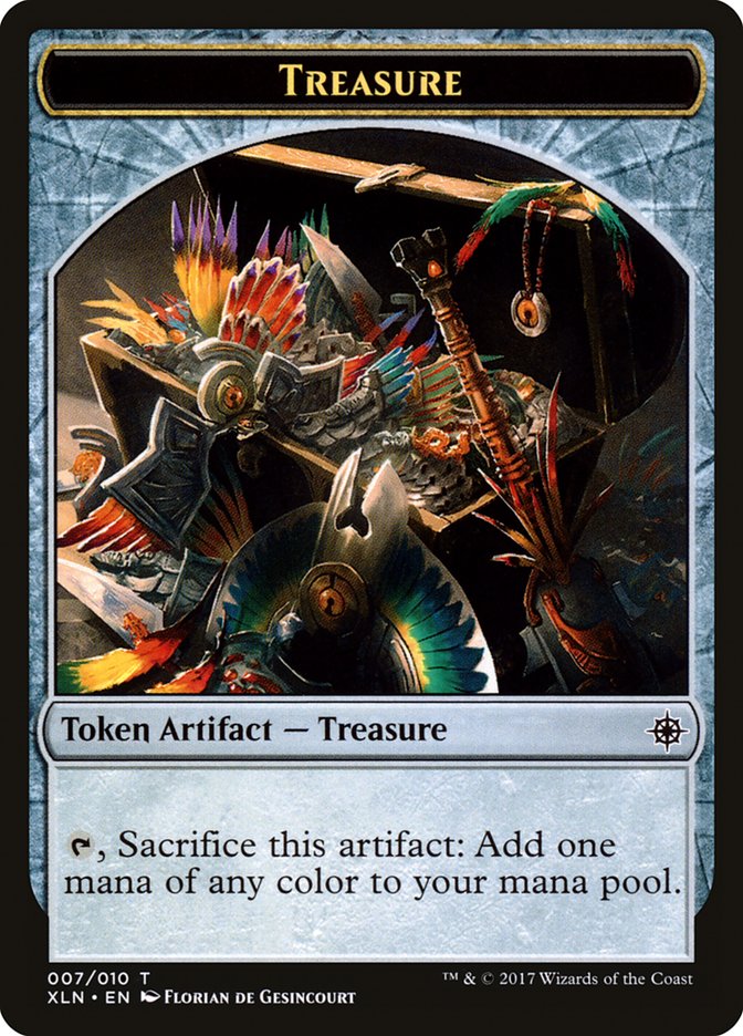 Treasure (007/010) [Ixalan Tokens] | Impulse Games and Hobbies