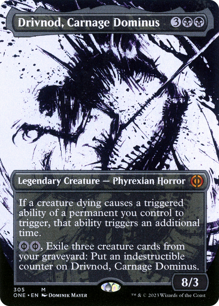 Drivnod, Carnage Dominus (Borderless Ichor) [Phyrexia: All Will Be One] | Impulse Games and Hobbies