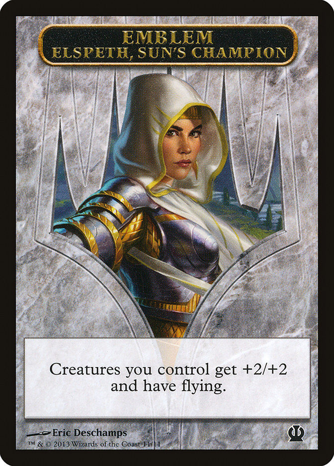 Elspeth, Sun's Champion Emblem [Theros Tokens] | Impulse Games and Hobbies