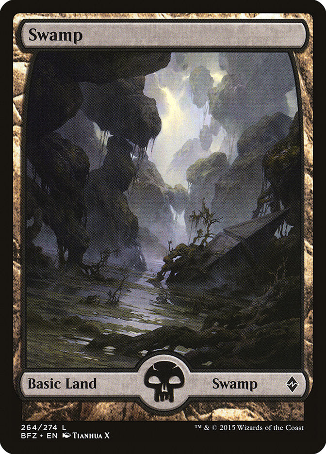 Swamp (264) (Full Art) [Battle for Zendikar] | Impulse Games and Hobbies