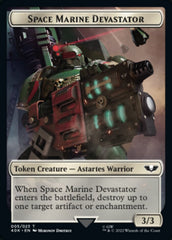 Soldier (002) // Space Marine Devastator Double-sided Token [Universes Beyond: Warhammer 40,000 Tokens] | Impulse Games and Hobbies