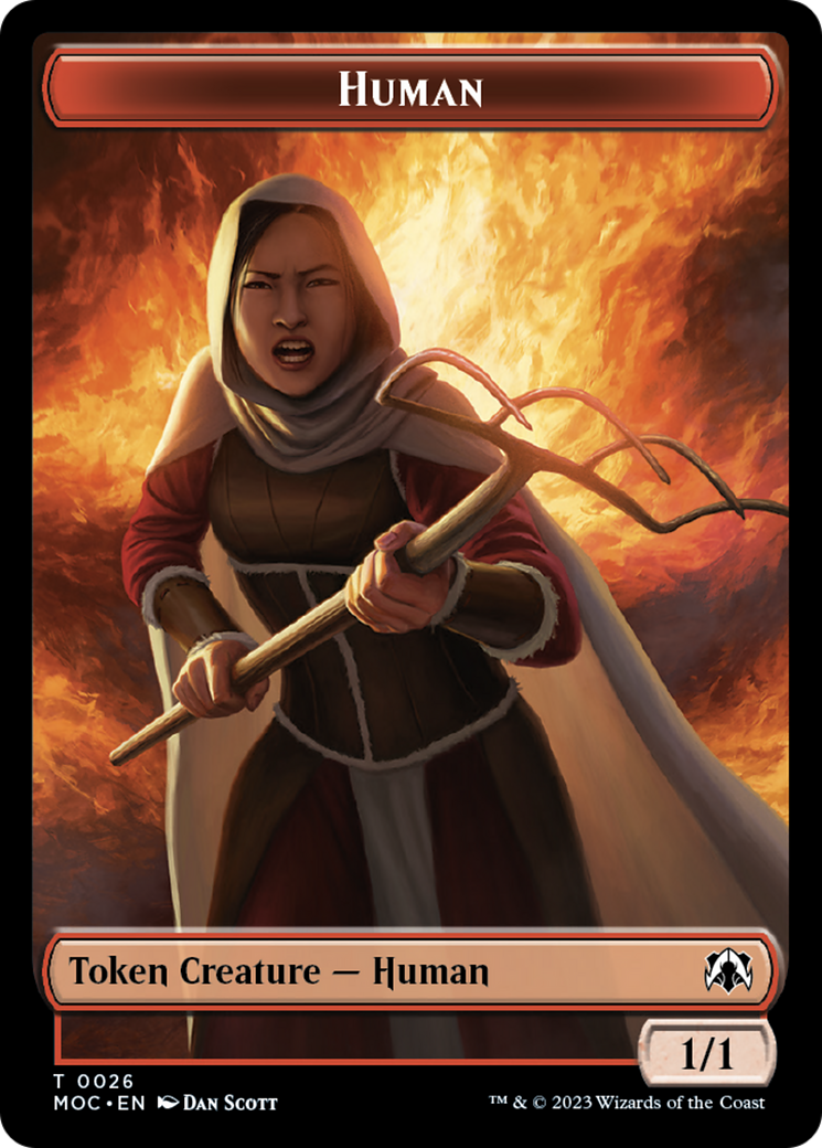 Squid // Human (26) Double-Sided Token [March of the Machine Commander Tokens] | Impulse Games and Hobbies