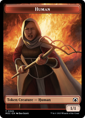 Tentacle // Human (26) Double-Sided Token [March of the Machine Commander Tokens] | Impulse Games and Hobbies