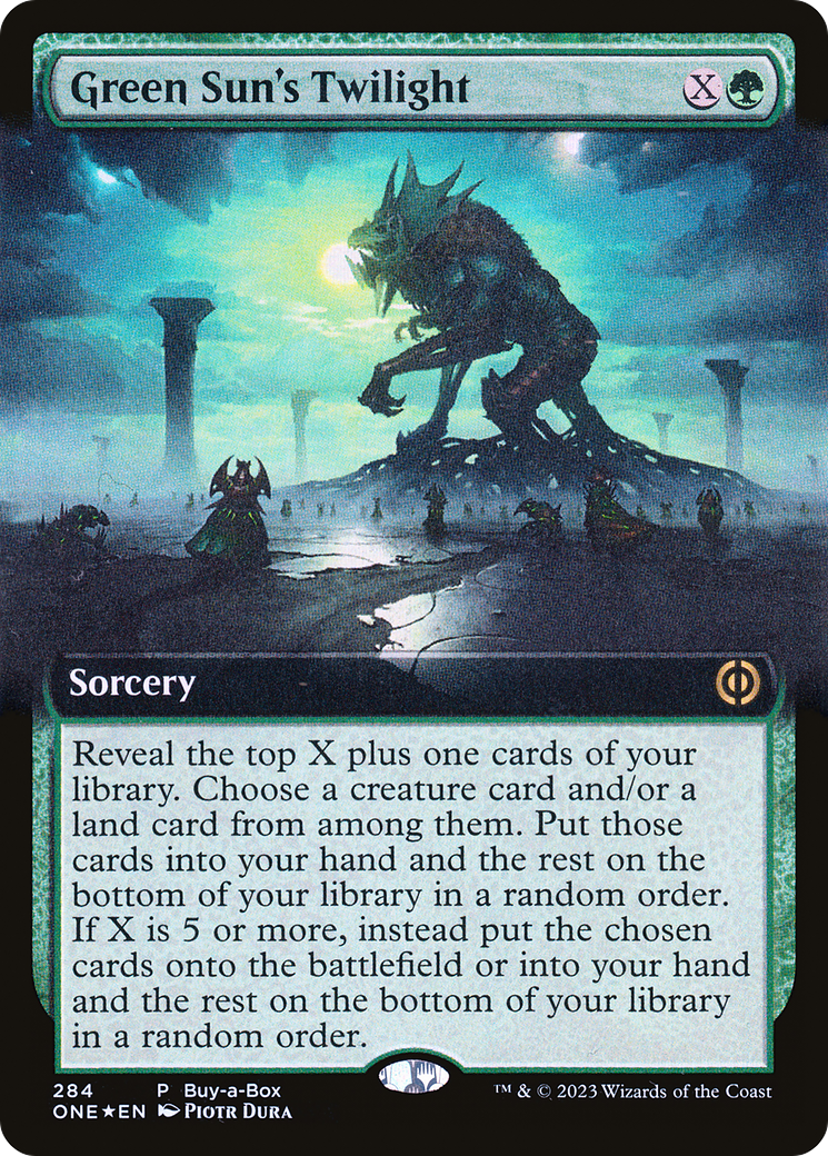 Green Sun's Twilight (Buy-A-Box) (Extended Art) [Phyrexia: All Will Be One] | Impulse Games and Hobbies