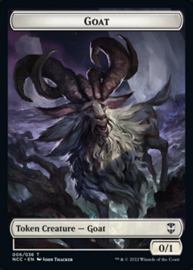 Zombie // Goat Double-sided Token [Streets of New Capenna Commander Tokens] | Impulse Games and Hobbies