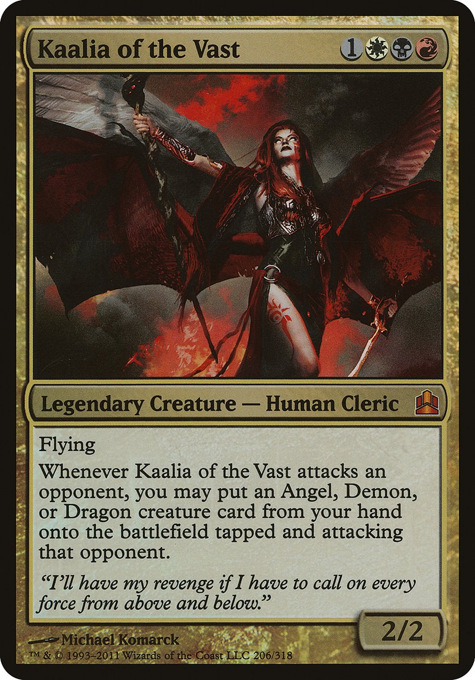 Kaalia of the Vast (Oversized) [Commander 2011 Oversized] | Impulse Games and Hobbies