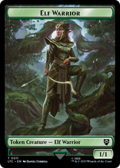 Elf Warrior // Treasure Double Sided Token [The Lord of the Rings: Tales of Middle-Earth Commander Tokens] | Impulse Games and Hobbies