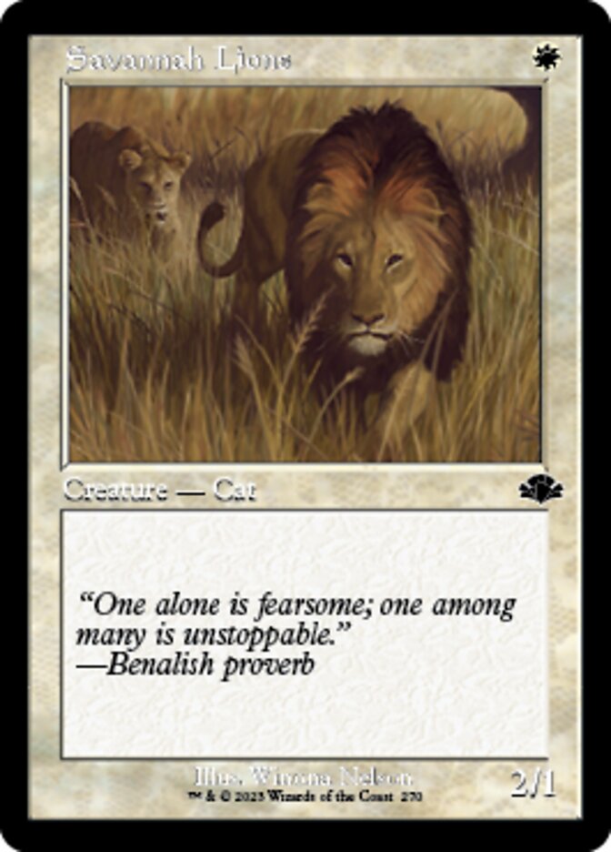 Savannah Lions (Retro) [Dominaria Remastered] | Impulse Games and Hobbies