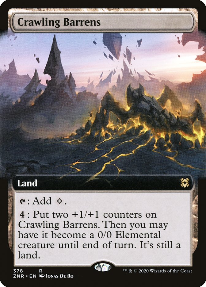 Crawling Barrens (Extended Art) [Zendikar Rising] | Impulse Games and Hobbies