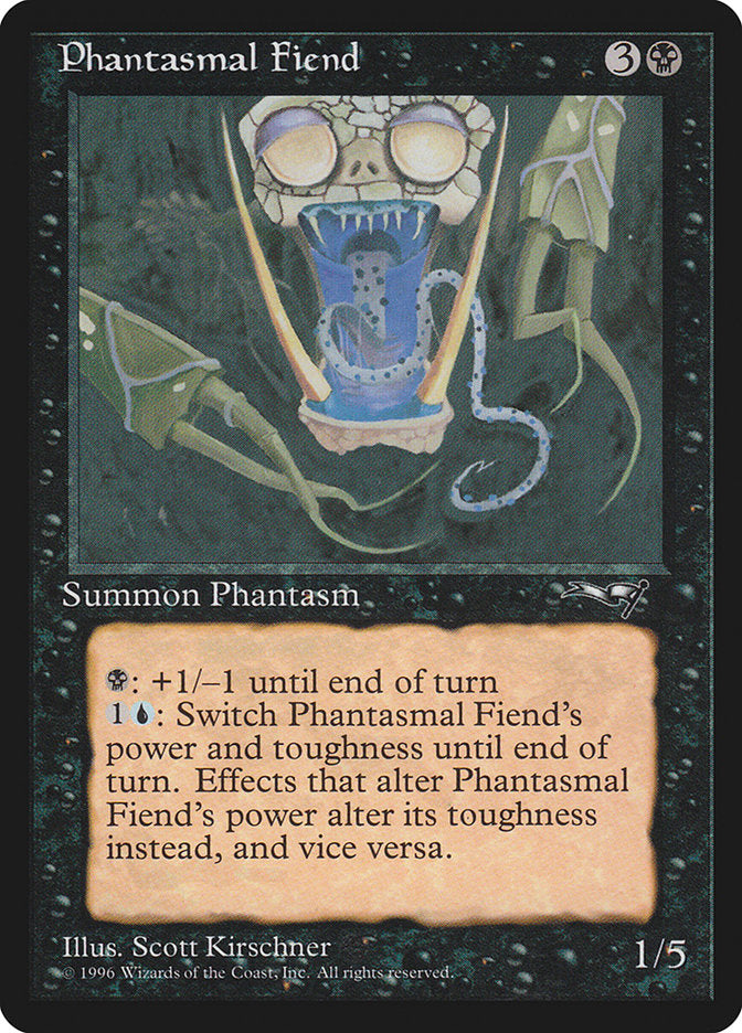 Phantasmal Fiend (Dark Green Background) [Alliances] | Impulse Games and Hobbies