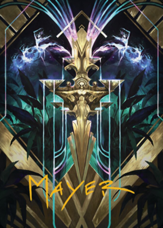 Halo Fountain Art Card (Gold-Stamped Signature) [Streets of New Capenna Art Series] | Impulse Games and Hobbies