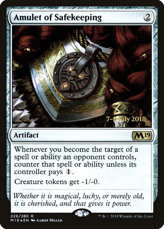 Amulet of Safekeeping [Core Set 2019 Prerelease Promos] | Impulse Games and Hobbies