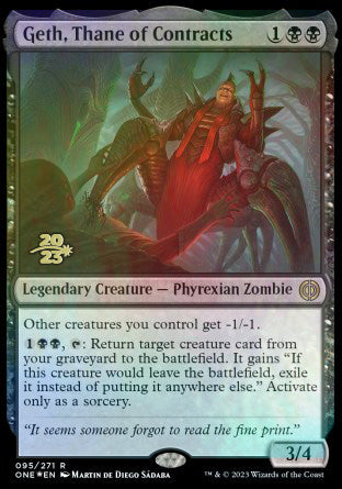 Geth, Thane of Contracts [Phyrexia: All Will Be One Prerelease Promos] | Impulse Games and Hobbies