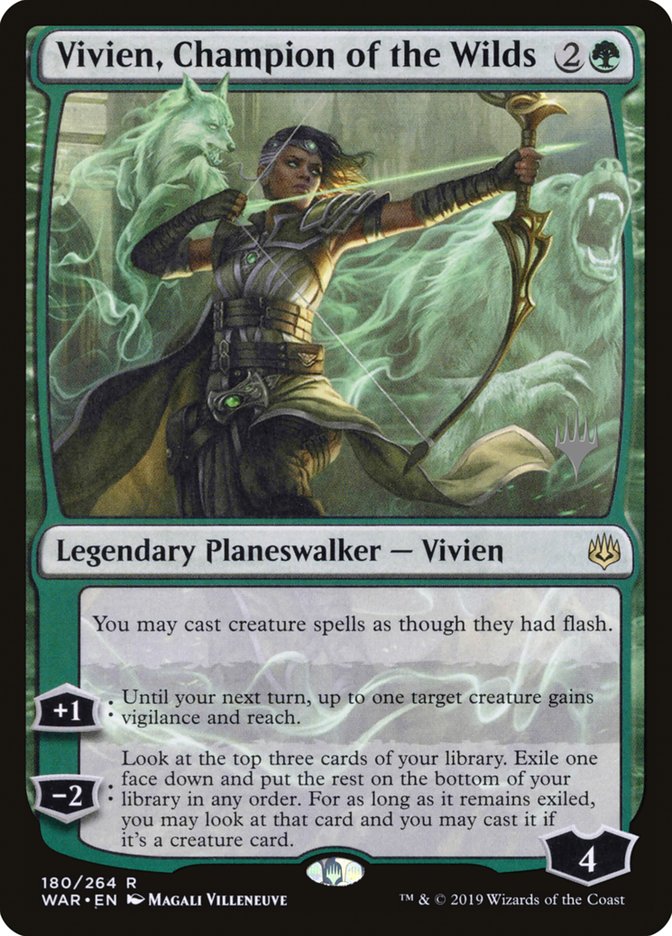 Vivien, Champion of the Wilds (Promo Pack) [War of the Spark Promos] | Impulse Games and Hobbies