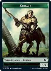 Centaur // Wolf Double-Sided Token [Innistrad: Midnight Hunt Commander Tokens] | Impulse Games and Hobbies