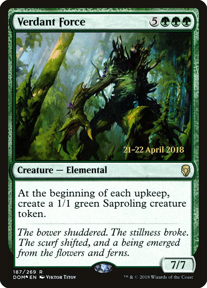 Verdant Force [Dominaria Prerelease Promos] | Impulse Games and Hobbies