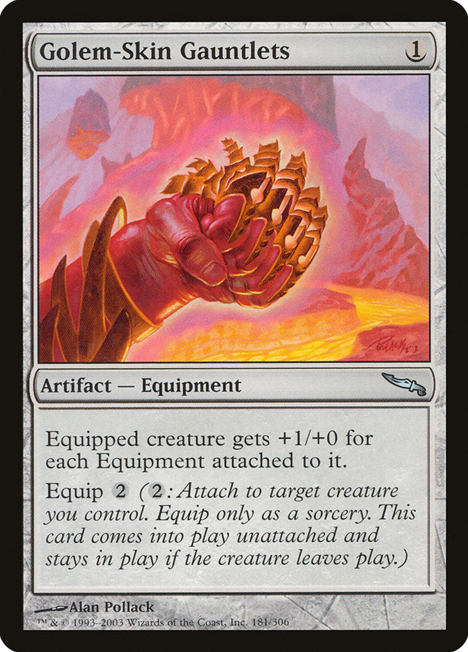 Golem-Skin Gauntlets [Mirrodin] | Impulse Games and Hobbies