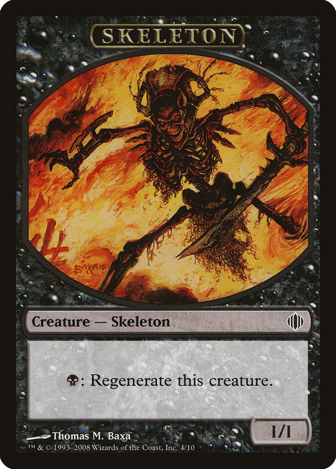 Skeleton Token [Shards of Alara Tokens] | Impulse Games and Hobbies