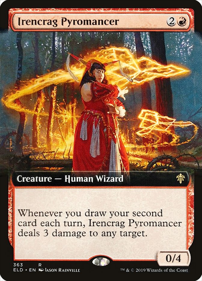 Irencrag Pyromancer (Extended Art) [Throne of Eldraine] | Impulse Games and Hobbies