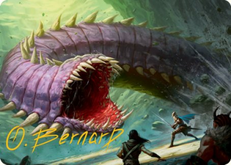 Purple Worm Art Card (Gold-Stamped Signature) [Dungeons & Dragons: Adventures in the Forgotten Realms Art Series] | Impulse Games and Hobbies