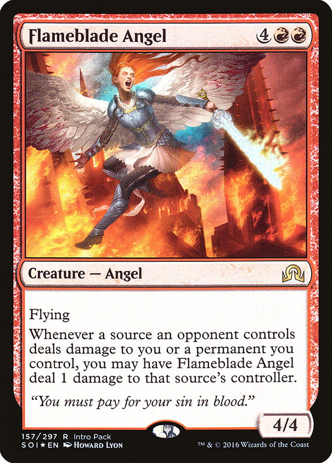 Flameblade Angel (Intro Pack) [Shadows over Innistrad Promos] | Impulse Games and Hobbies