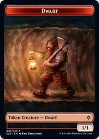 Dwarf // Food (17) Double-sided Token [Throne of Eldraine Tokens] | Impulse Games and Hobbies