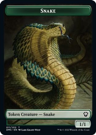 Human // Snake Double-sided Token [Dominaria United Commander Tokens] | Impulse Games and Hobbies