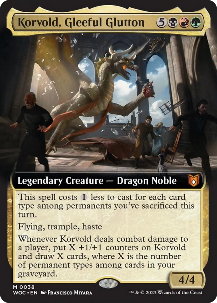 Korvold, Gleeful Glutton (Extended Art) [Wilds of Eldraine Commander] | Impulse Games and Hobbies