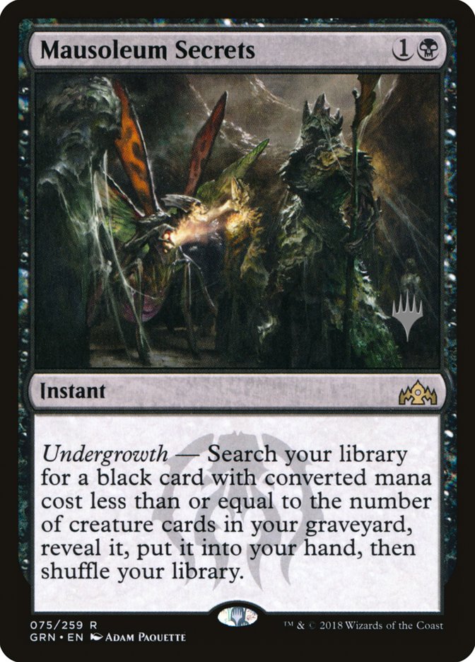 Mausoleum Secrets (Promo Pack) [Guilds of Ravnica Promos] | Impulse Games and Hobbies