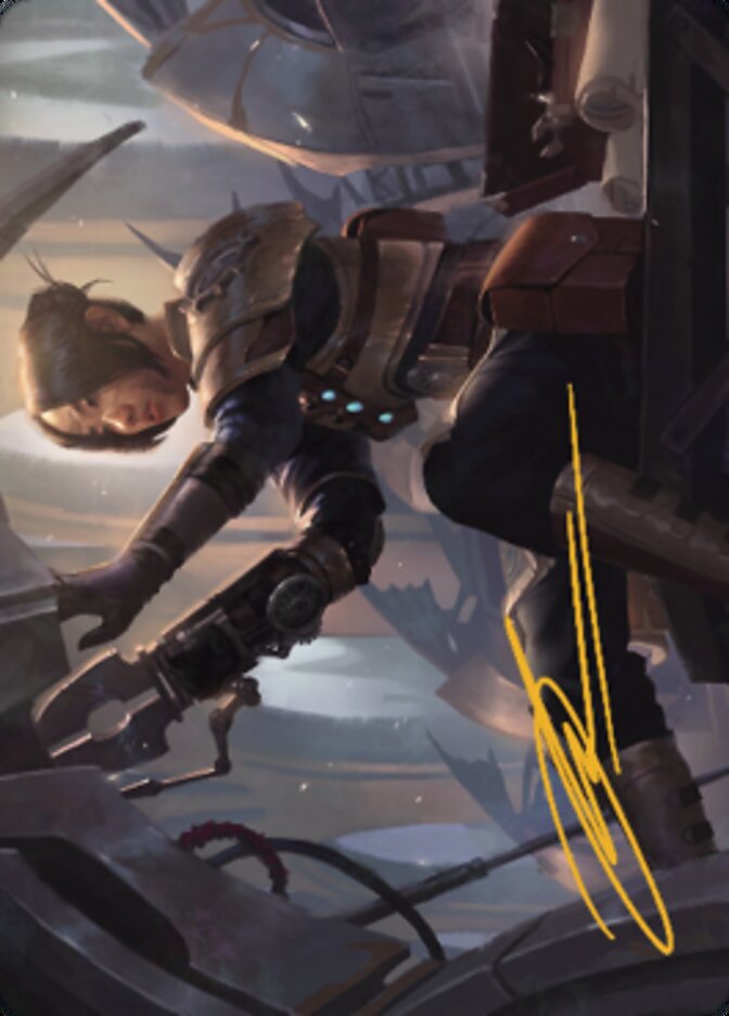 Thopter Mechanic Art Card (Gold-Stamped Signature) [The Brothers' War Art Series] | Impulse Games and Hobbies