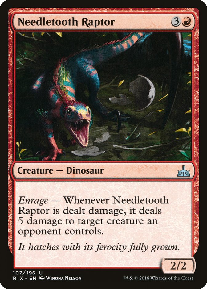 Needletooth Raptor [Rivals of Ixalan] | Impulse Games and Hobbies