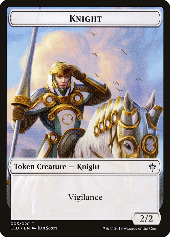 Knight [Throne of Eldraine Tokens] | Impulse Games and Hobbies