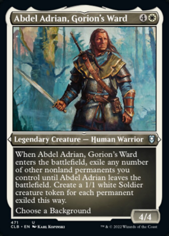 Abdel Adrian, Gorion's Ward (Foil Etched) [Commander Legends: Battle for Baldur's Gate] | Impulse Games and Hobbies