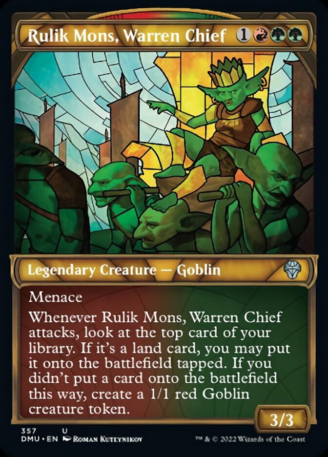 Rulik Mons, Warren Chief (Showcase Textured) [Dominaria United] | Impulse Games and Hobbies