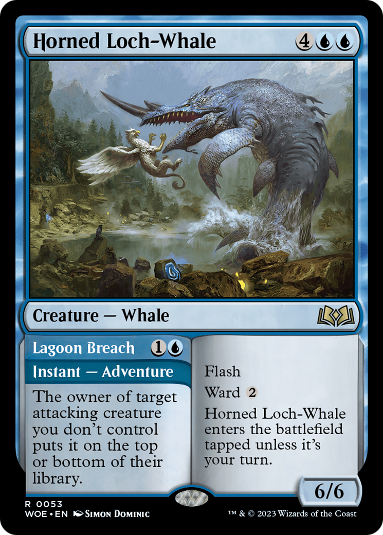 Horned Loch-Whale // Lagoon Breach [Wilds of Eldraine] | Impulse Games and Hobbies