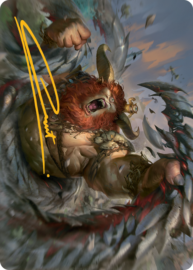 Borborygmos and Fblthp Art Card (42) (Gold-Stamped Signature) [March of the Machine Art Series] | Impulse Games and Hobbies