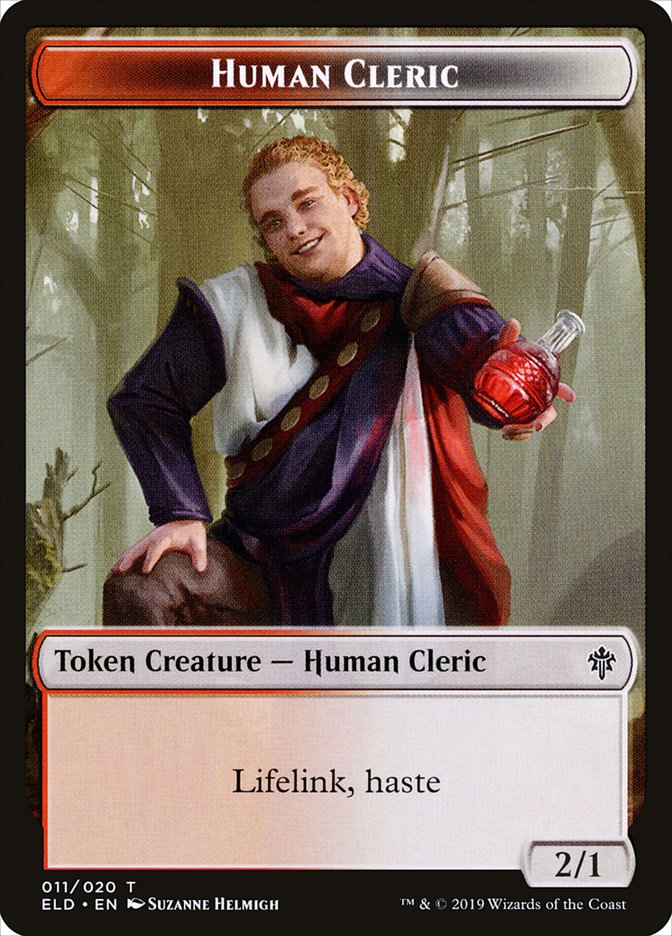 Human Cleric [Throne of Eldraine Tokens] | Impulse Games and Hobbies