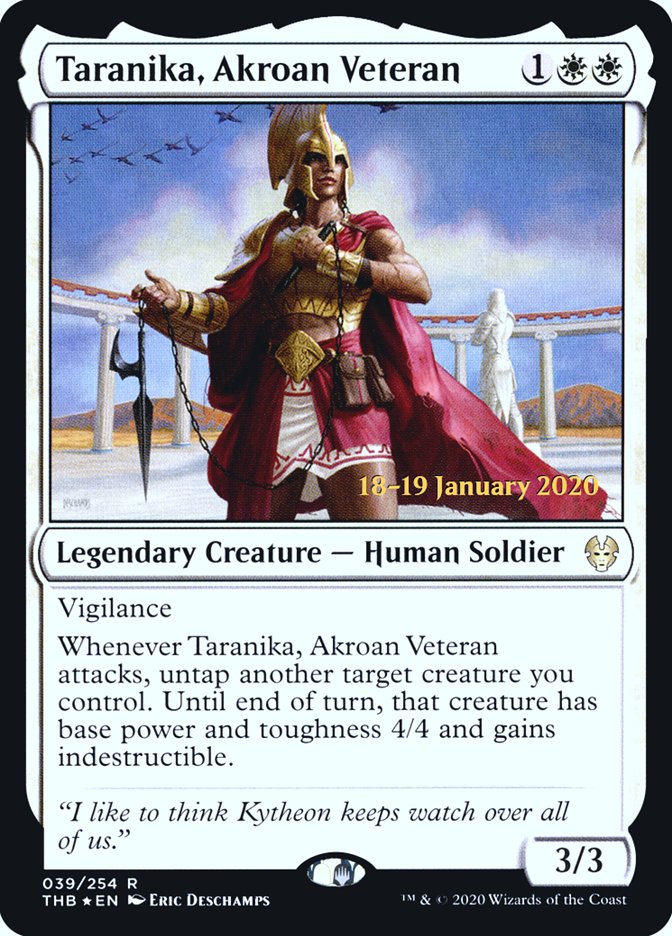 Taranika, Akroan Veteran [Theros Beyond Death Prerelease Promos] | Impulse Games and Hobbies