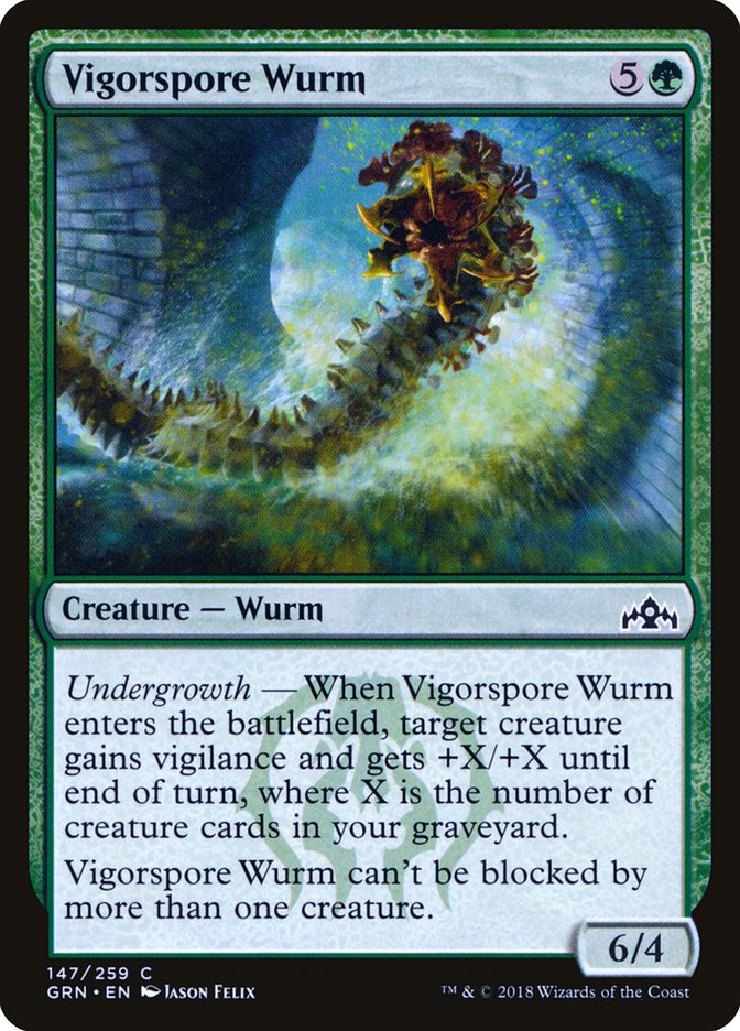 Vigorspore Wurm [Guilds of Ravnica] | Impulse Games and Hobbies