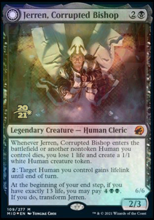 Jerren, Corrupted Bishop // Ormendahl, the Corrupted [Innistrad: Midnight Hunt Prerelease Promos] | Impulse Games and Hobbies