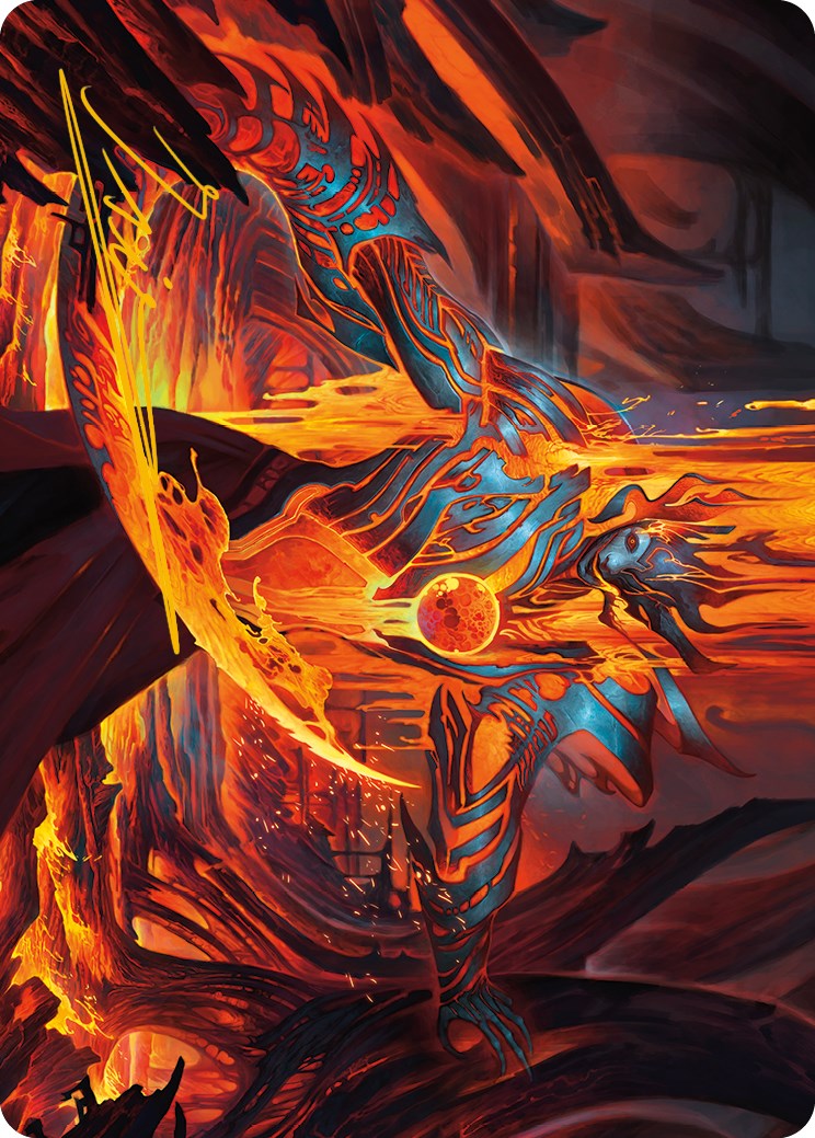 Free From Flesh Art Card (Gold-Stamped Signature) [Phyrexia: All Will Be One Art Series] | Impulse Games and Hobbies